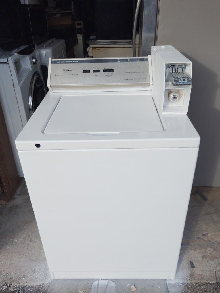 Whirlpool matching coin-op washer dryer set works perfect with warranty