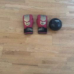 Weight Ball And punching gloves