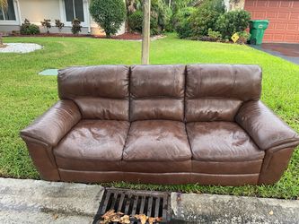 Leather Brown Couch
