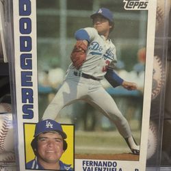 1984 Topps FERNANDO VALENZUELA Dodgers Oversize Jumbo Baseball Card 