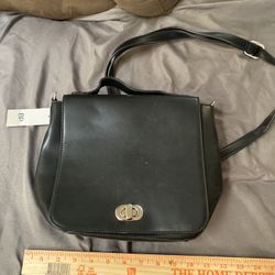 Leather Backpack Purse Black