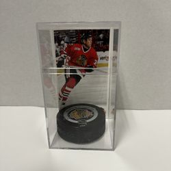 Matthew Barnaby Chicago Blackhawks Autographed Puck Display Case
