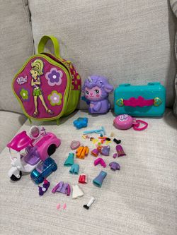 ALL 40 $ Vintage Polly Pocket Toy Lot – Compacts, Accessories, Clothes & Bag