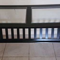 Glass Top Desk With Book Shelf 