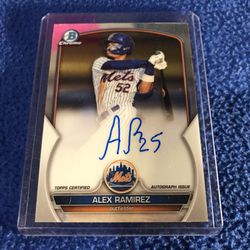 Alex Ramirez Mets Baseball Card Autograph 