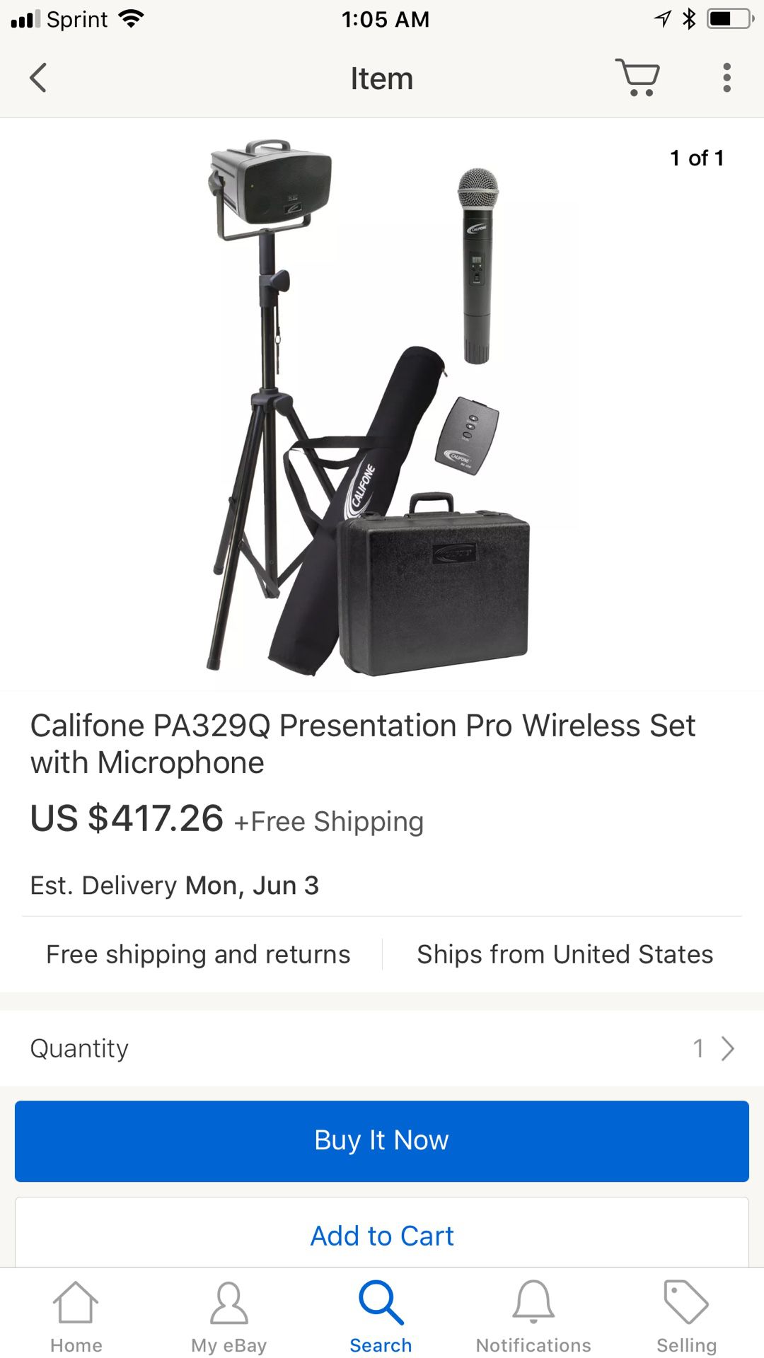 Califone PA319 Portable Presentation Pro Wireless Microphone Amplifier Loud Speaker