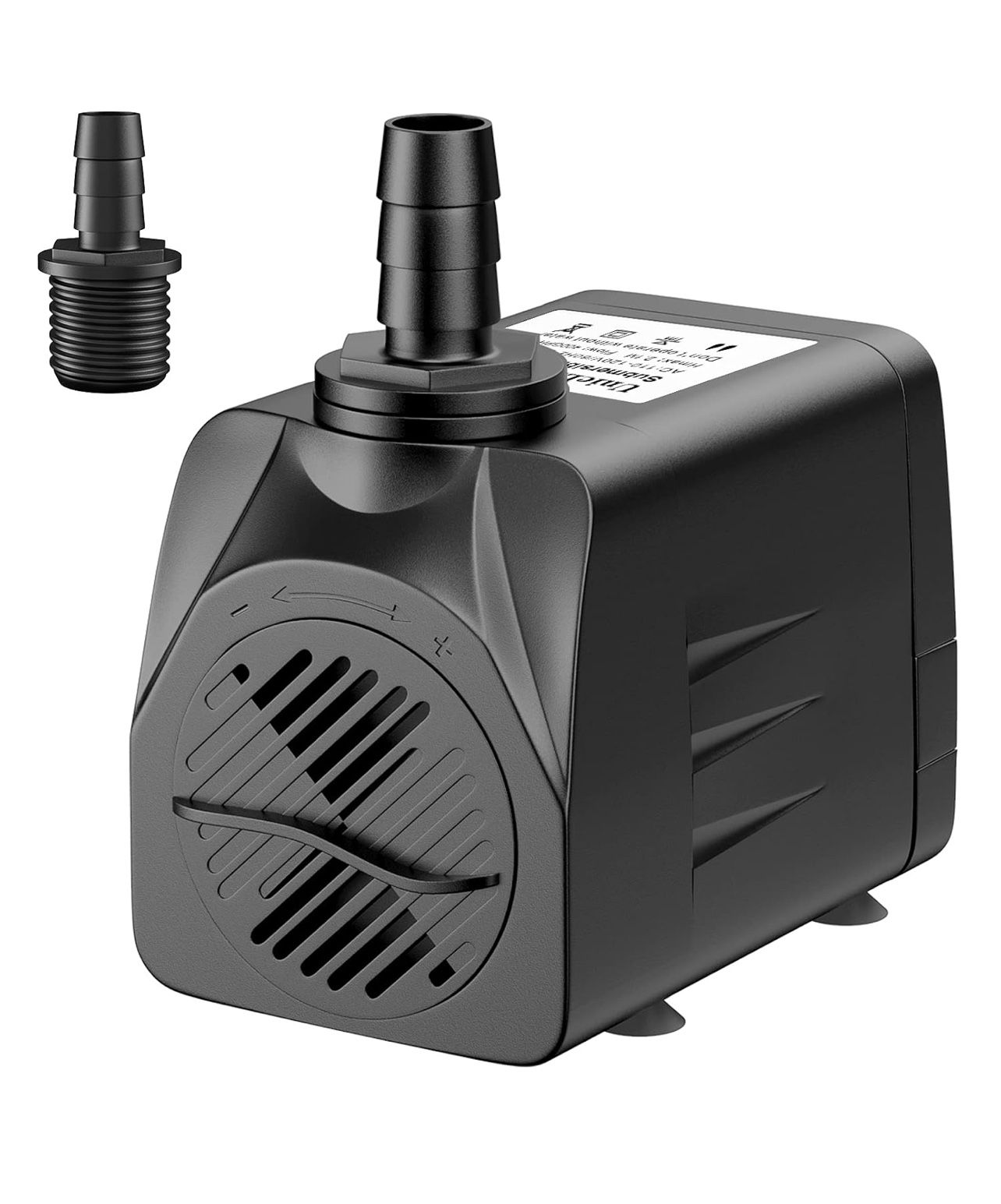 Pulaco 400 GPH Submersible Water Pump 25W 7ft. High Lift Quiet Pump with 6ft Power Cord for Fountain Aquarium Fish Tank