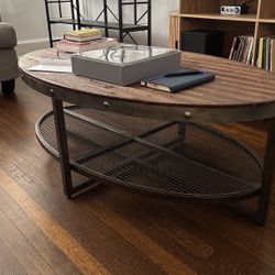 Wooden Center Table With Storage 
