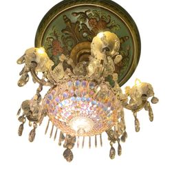 Antique Venetian Crystal Chandelier 