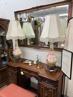 Pair of Hand Painted Lamps
