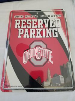 Ohio State Buckeyes Metal Parking Sign