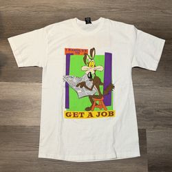 vintage 90s Warner Bros. Wile E. Coyote "Get a Job" t-shirt Size large