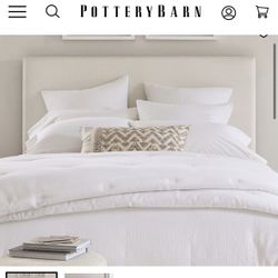 King New Pottery Barn Head Board And box Spring 