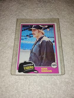 Vintage Old 1981 Kirk Gibson Rookie Baseball Card #315 - In Very Good Condition 