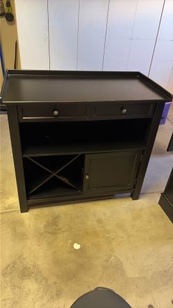 Wine Bar 42” Wide, 38.5” Tall, 22” Deep, Black