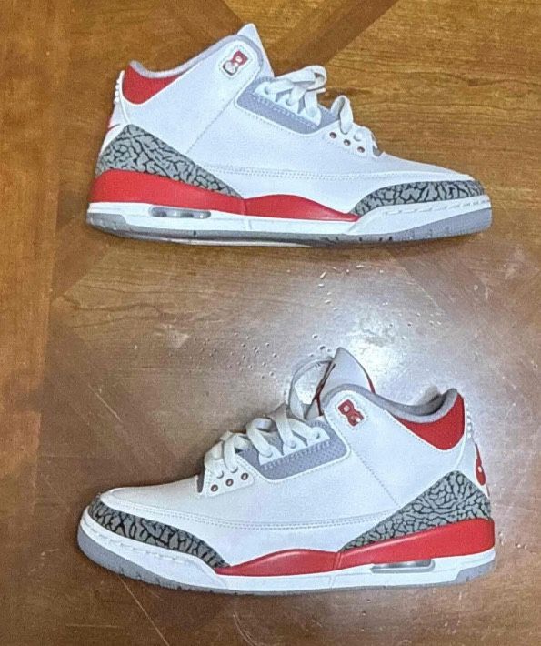 Nike Air Jordan 3 Retro Fire Red 2022 Men's Size 10.5 