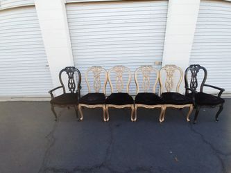 Vintage Hollywood Recency Dining Chairs