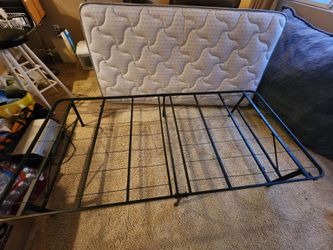 Twin bed with platform frame