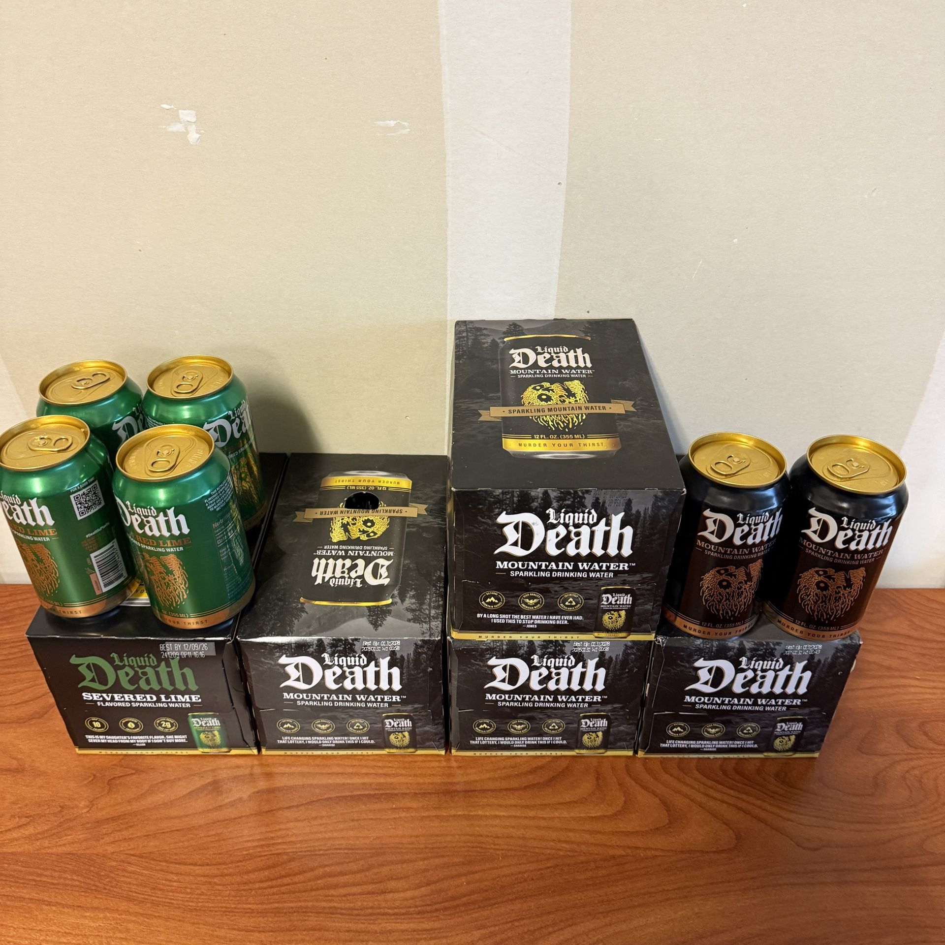 Liquid Death Sparkling Water Canned Water 36 Total Cans