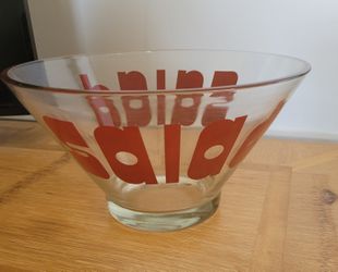 70's Wheaton Glass Salad Bowl
