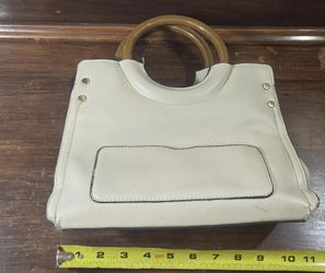 Contemporary Luxury Vieta Wte Handbag Brown Circular Handles