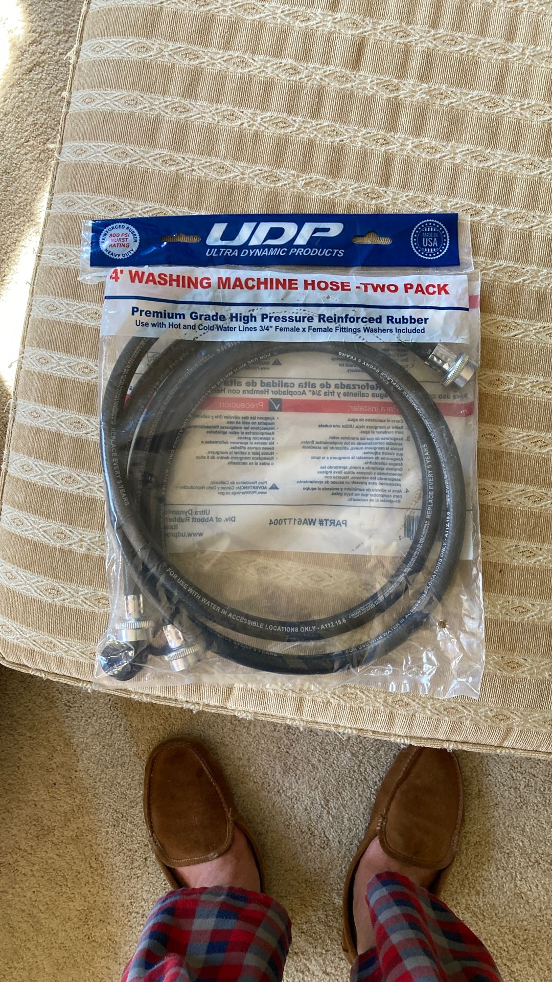 4 Foot Washing Machine Hoses 2 Pack