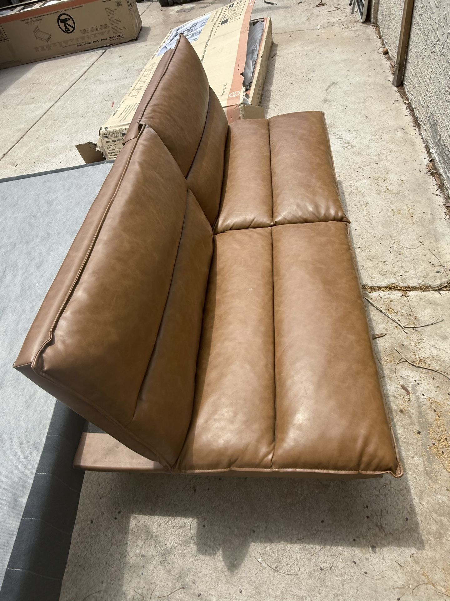 Leather Sofa/bed