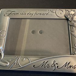 Marriage frame pewter 