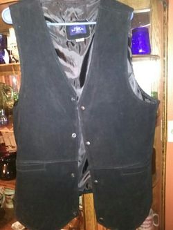 Shell leather Western vest. Large size