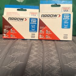 Arrow  5/16 in. Leg x 3/8 in Heavy-Duty, Stainless Steel Staples (1,000-Pack) And Arrow  5/16 in. Leg x 3/8 in Heavy-Duty Steel Staples (1,250-pack)