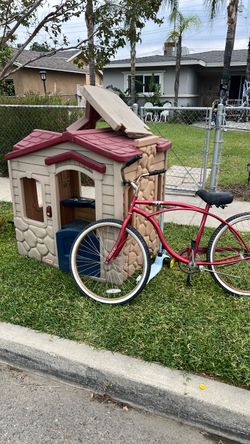 Free Bike, Free kids outdoor playhouse