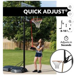 Canasta Lifetime Aro de Baloncesto Portátil Irrompible de 46 Pulgadas con Ajuste Rápido y Aro Clásico - Modelo 90584-juego Al Aire Libre