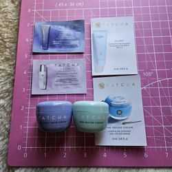 2pc TATCHA BUNDLE, 4 TATCHA sample Freebies, Deluxe Bonus Gift