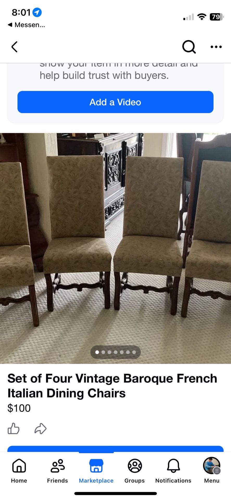 Antique French chairs
