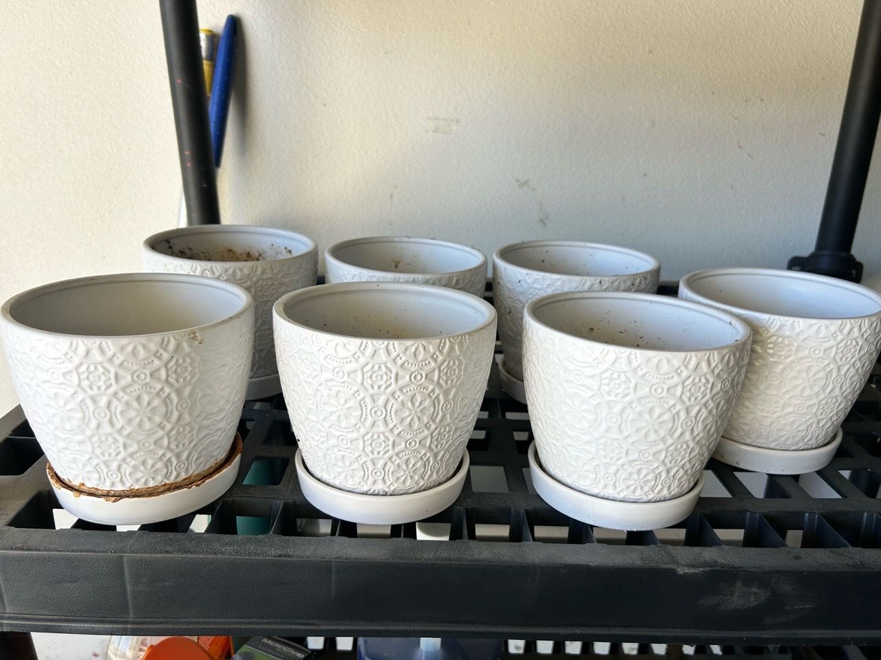 Small White Ceramic Flower Pots — Priced to pickup this weekend for ...