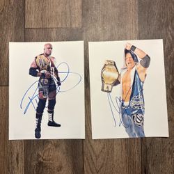 WWE Autographs Lot of 2 - AJ Styles, Bobby Lashley TNA