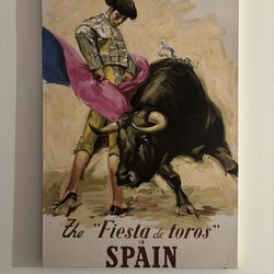 Spanish Bullfighting Matador - Matted Canvas 