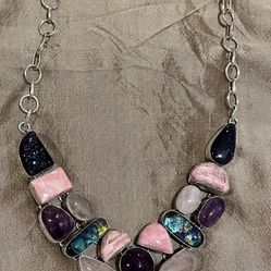 Natural Gem Stone Necklace 