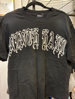 NINTH HALL Black Embroidered Gothic T-Shirt