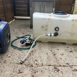 50 Gallon Water Tank , 2500 Generator & Water Pump 
