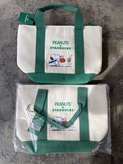 Starbucks X Peanuts Collab Totes (2)