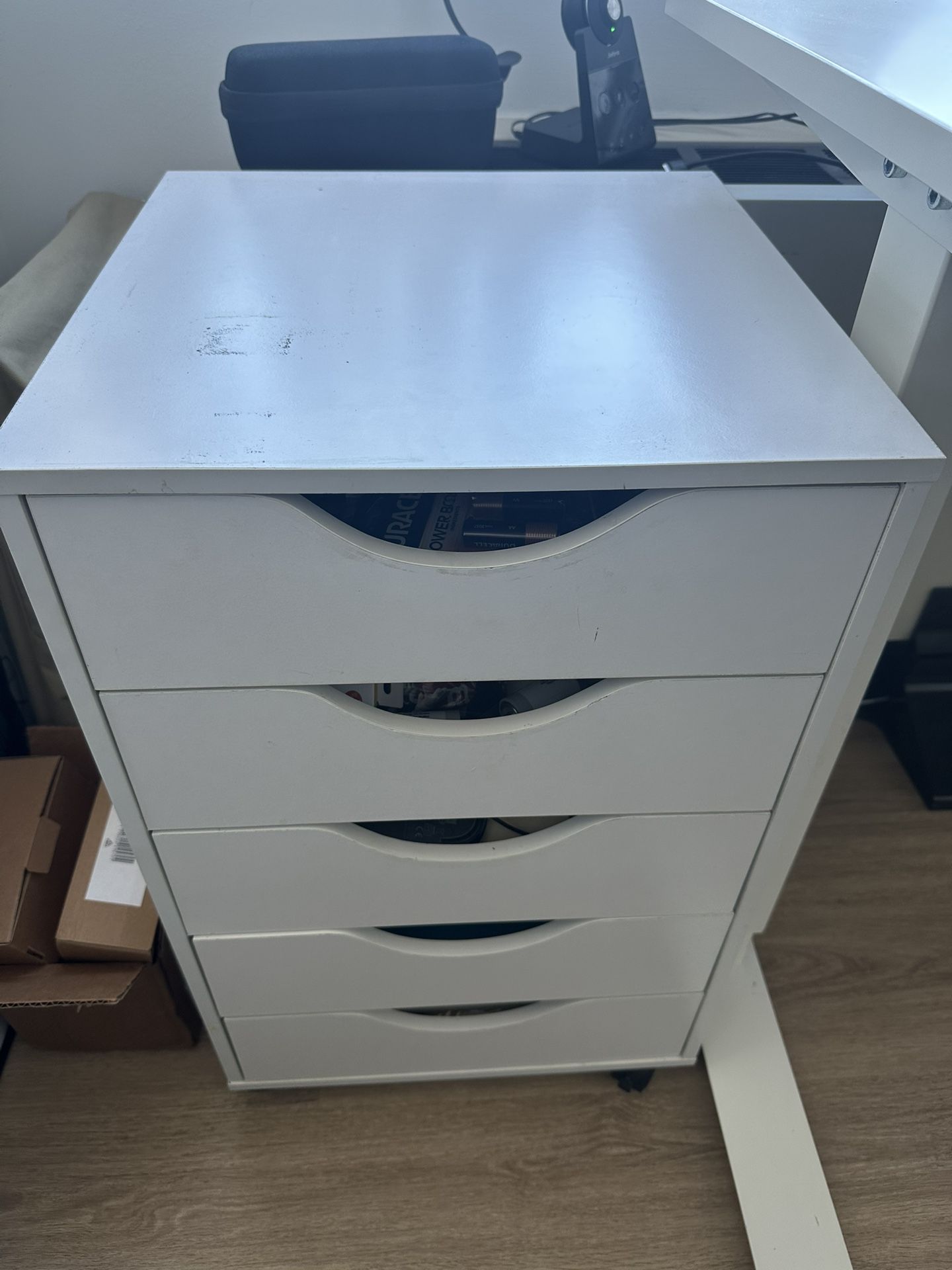 White 5-Drawer Storage Unit