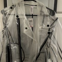 Clear Crop top Rain Jacket 