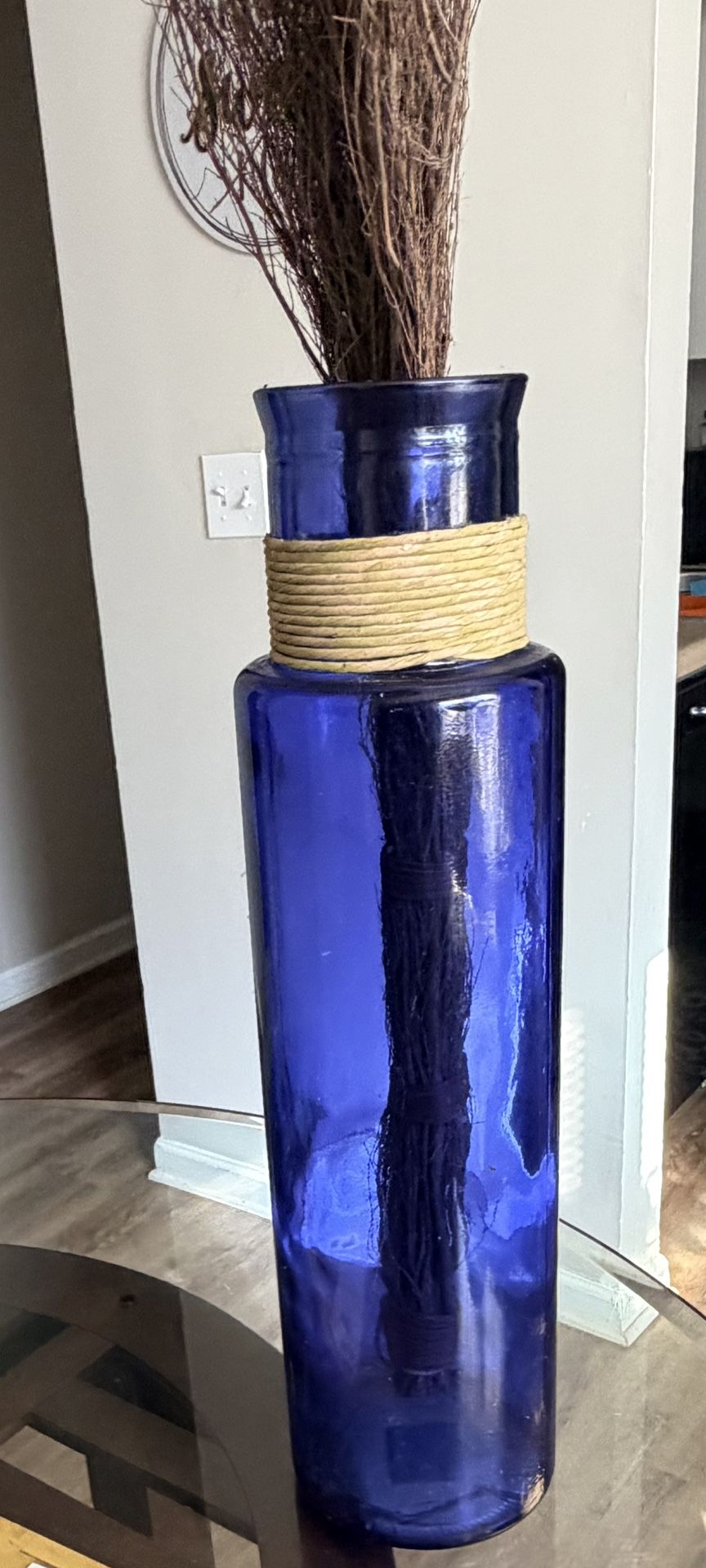Tall Blue Vase