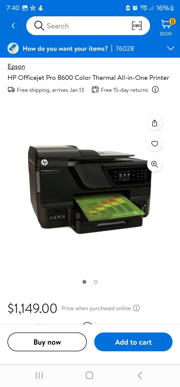 HP Officejet Pro 8600 Printer All in One