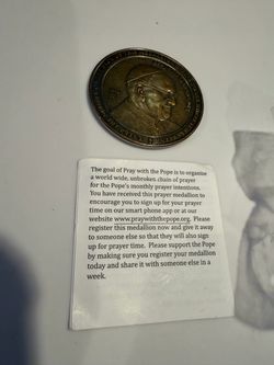 Pope Prayer Medallion Coin