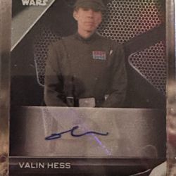 Tops Chrome Black Autograph Richard Blake as Valin Hess