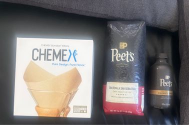 Peet’s 1 lb bag whole coffee beans, 100ct filter and Ultra Concentrate