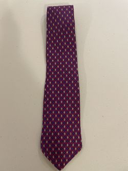 Van Heusen Men's 100% Silk Tie Purple Burgundy Geometric Diamond Classic
