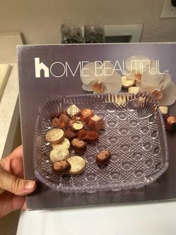 Home Beautiful Crystal Glass Serving Tray